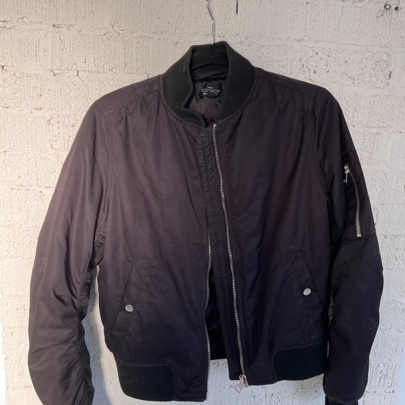 Topshop Black Bomber Jacket | Worn Once - Picture 2 of 4